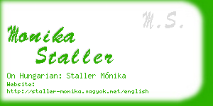 monika staller business card