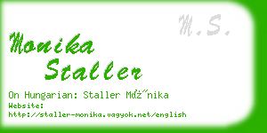 monika staller business card